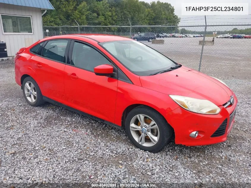 2012 Ford Focus Se VIN: 1FAHP3F25CL234801 Lot: 40402891