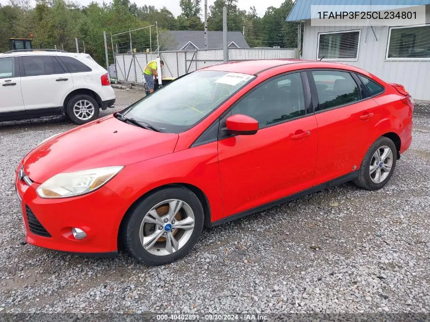 2012 Ford Focus Se VIN: 1FAHP3F25CL234801 Lot: 40402891