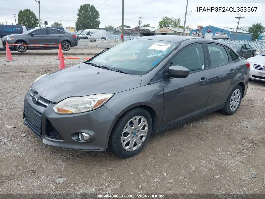 2012 Ford Focus Se VIN: 1FAHP3F24CL353567 Lot: 40404080