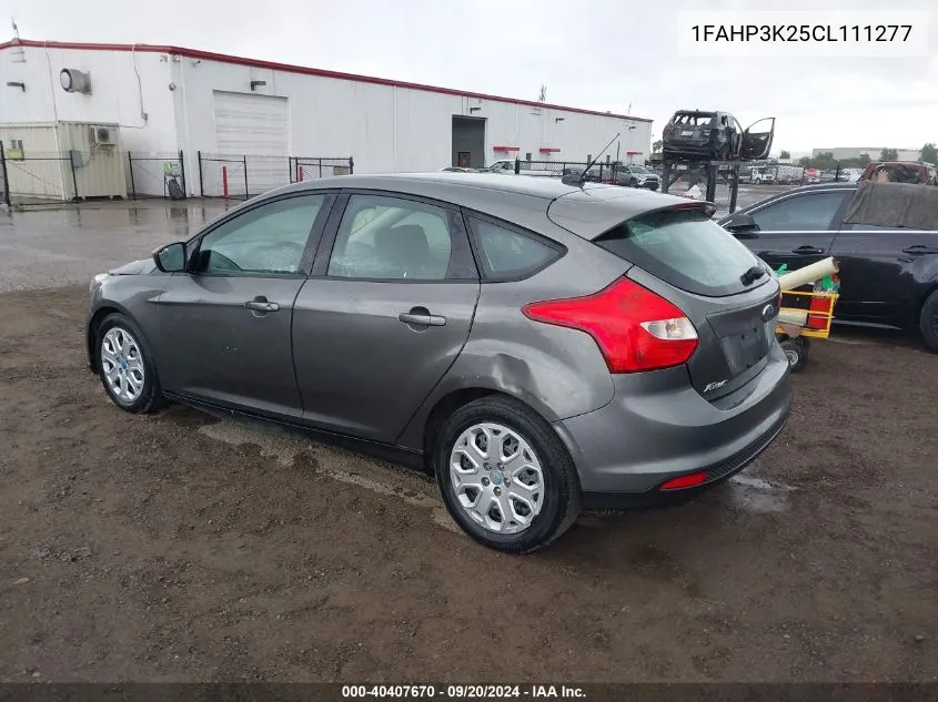 2012 Ford Focus Se VIN: 1FAHP3K25CL111277 Lot: 40407670