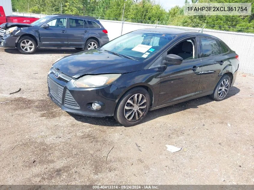 1FAHP3F2XCL361754 2012 Ford Focus Se