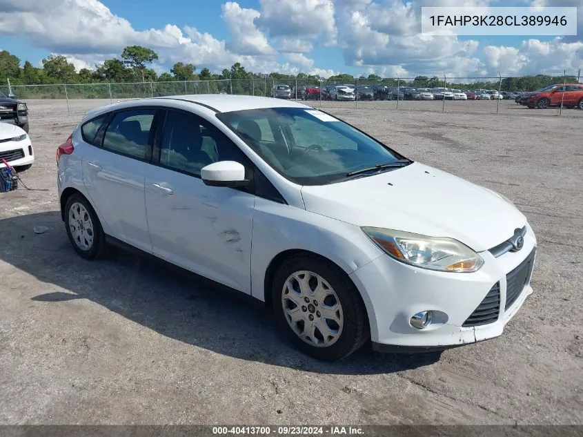 2012 Ford Focus Se VIN: 1FAHP3K28CL389946 Lot: 40413700