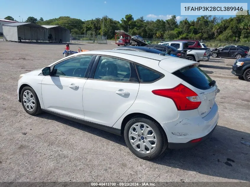 2012 Ford Focus Se VIN: 1FAHP3K28CL389946 Lot: 40413700