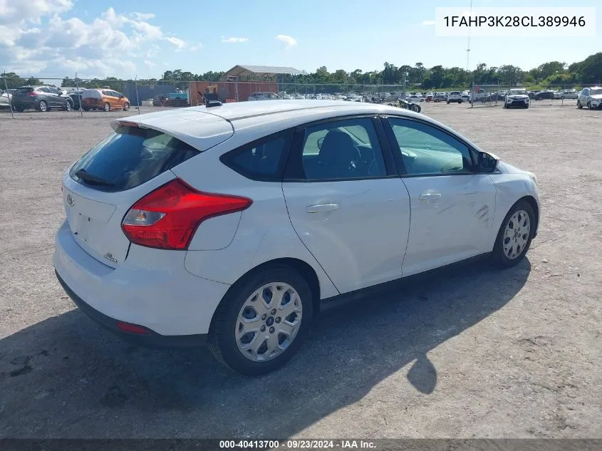 2012 Ford Focus Se VIN: 1FAHP3K28CL389946 Lot: 40413700