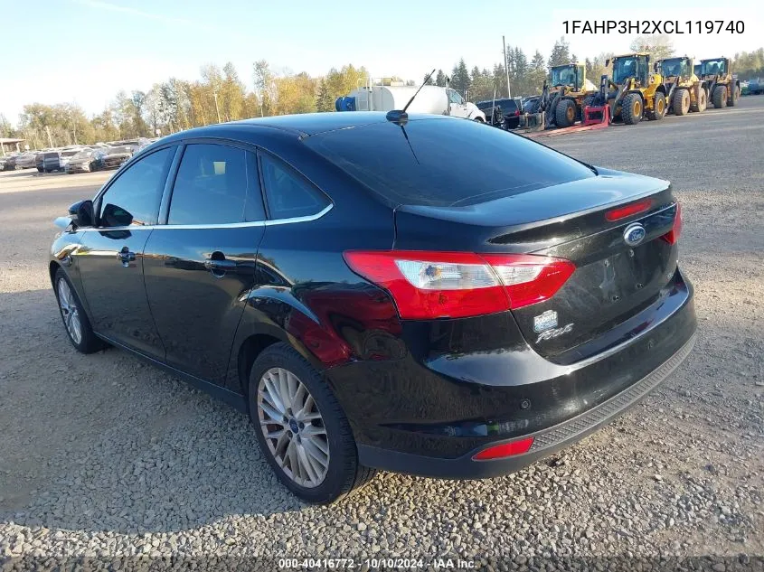 2012 Ford Focus Sel VIN: 1FAHP3H2XCL119740 Lot: 40416772