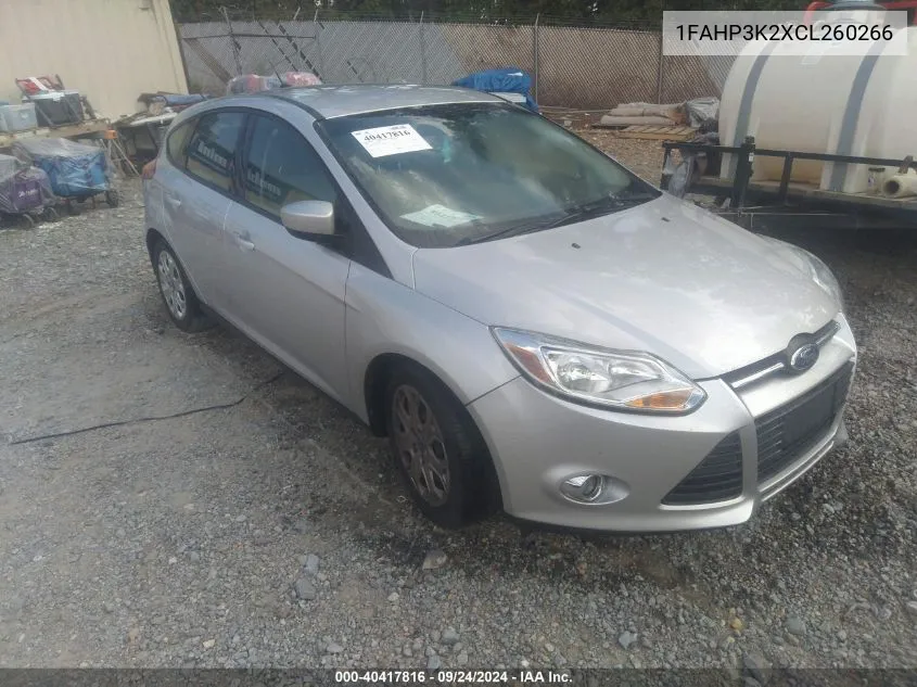 2012 Ford Focus Se VIN: 1FAHP3K2XCL260266 Lot: 40417816