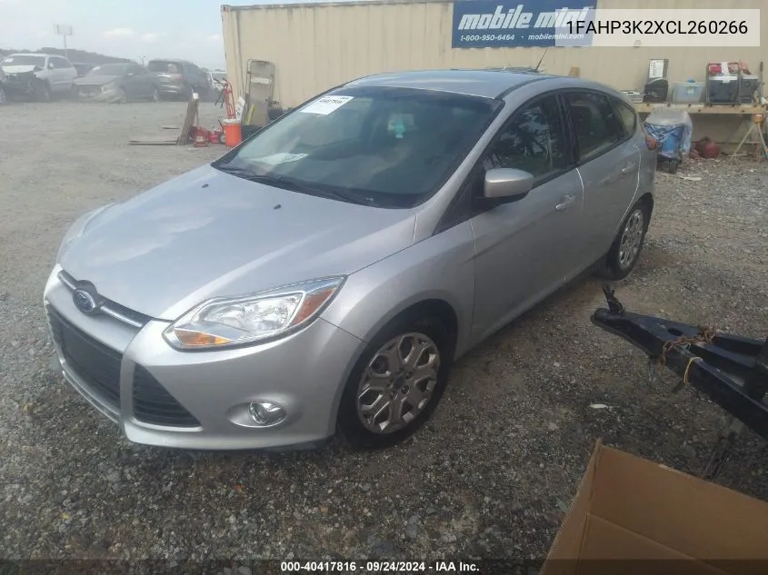 2012 Ford Focus Se VIN: 1FAHP3K2XCL260266 Lot: 40417816