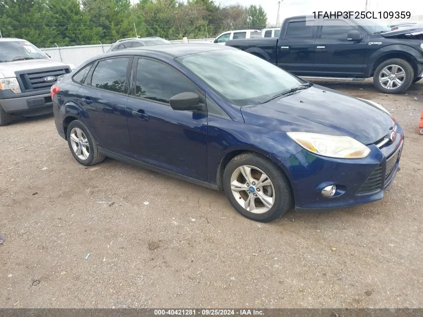 2012 Ford Focus Se VIN: 1FAHP3F25CL109359 Lot: 40421281