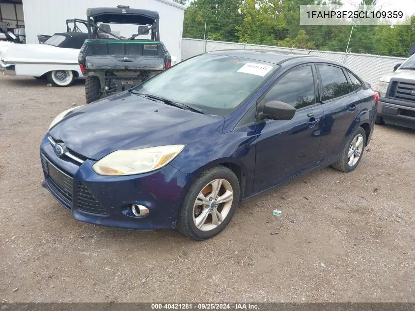 2012 Ford Focus Se VIN: 1FAHP3F25CL109359 Lot: 40421281