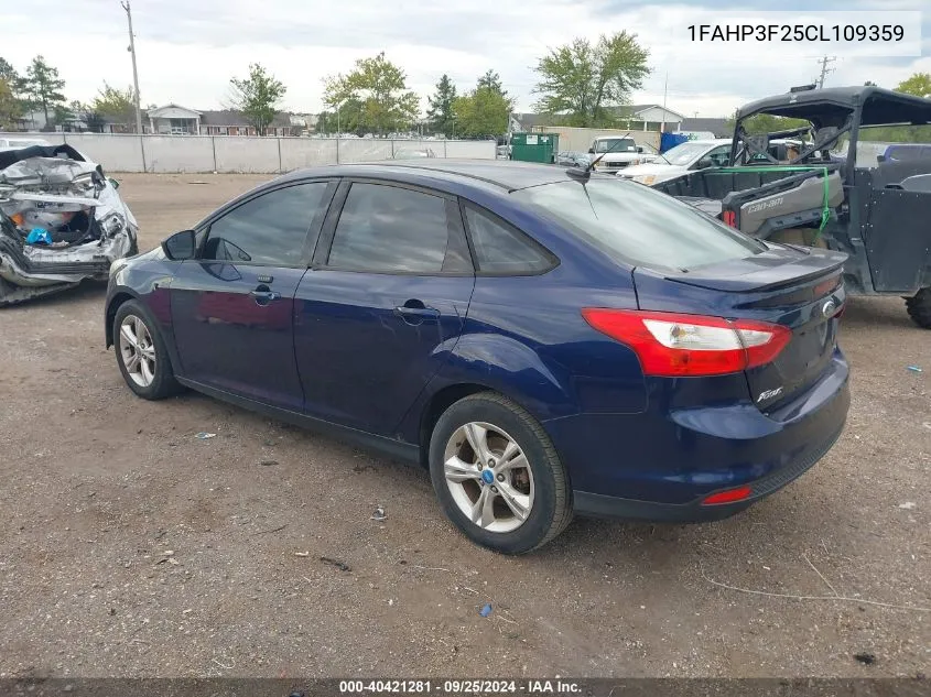 2012 Ford Focus Se VIN: 1FAHP3F25CL109359 Lot: 40421281