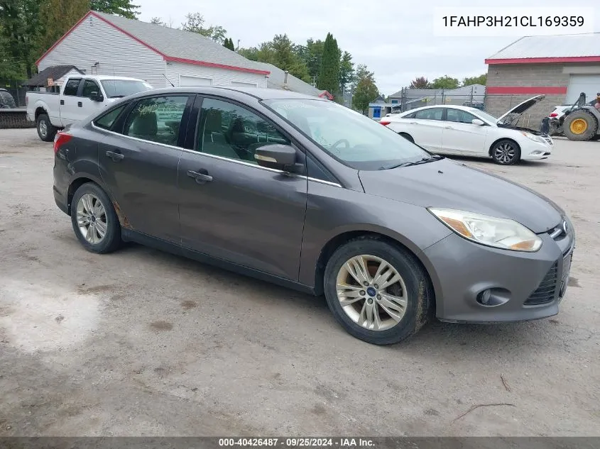 2012 Ford Focus Sel VIN: 1FAHP3H21CL169359 Lot: 40426487