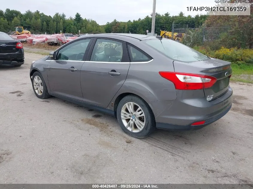 2012 Ford Focus Sel VIN: 1FAHP3H21CL169359 Lot: 40426487