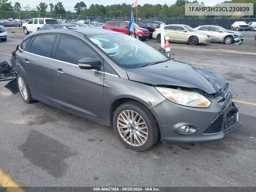 2012 Ford Focus Sel VIN: 1FAHP3H23CL230839 Lot: 40427854