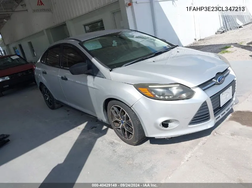 2012 Ford Focus S VIN: 1FAHP3E23CL347213 Lot: 40429149