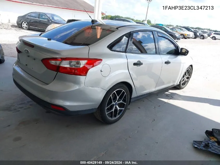 2012 Ford Focus S VIN: 1FAHP3E23CL347213 Lot: 40429149