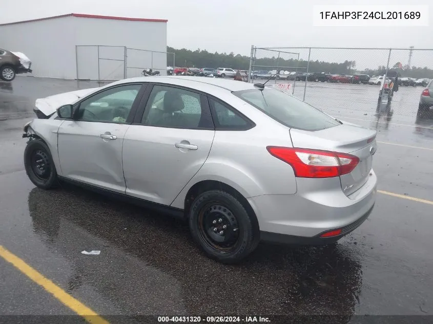 2012 Ford Focus Se VIN: 1FAHP3F24CL201689 Lot: 40431320