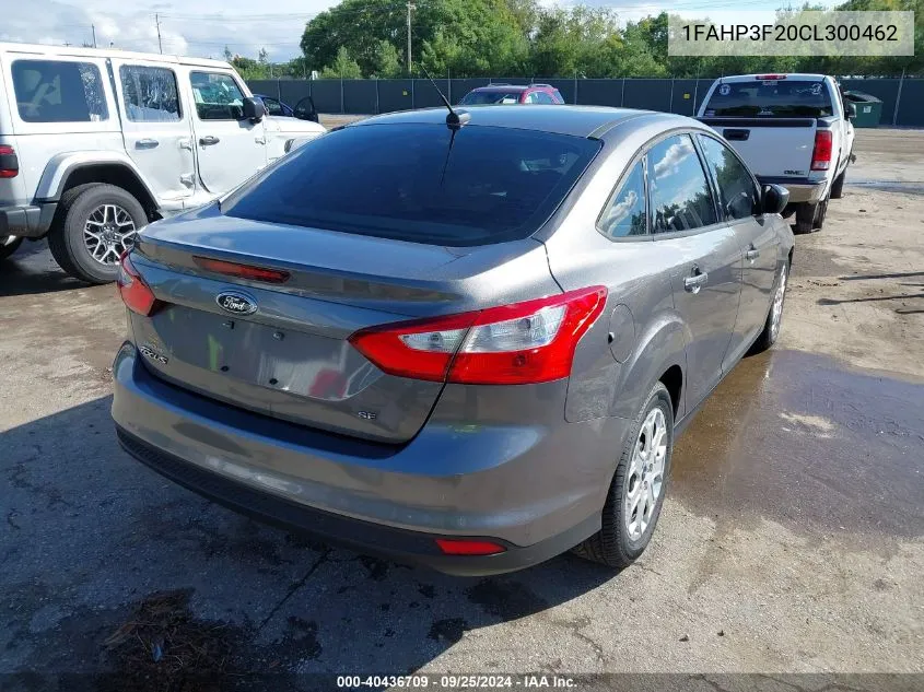 2012 Ford Focus Se VIN: 1FAHP3F20CL300462 Lot: 40436709