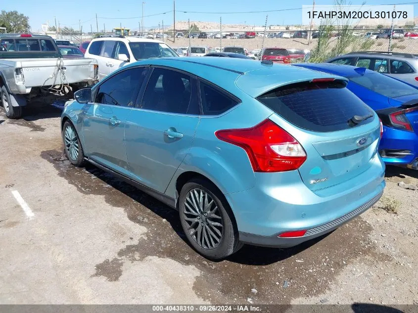 2012 Ford Focus Sel VIN: 1FAHP3M20CL301078 Lot: 40438310