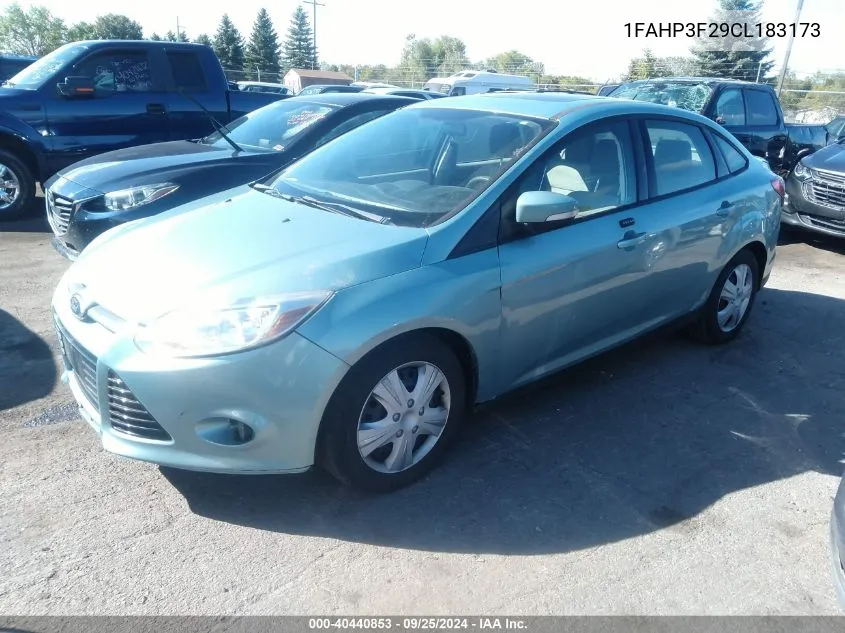 2012 Ford Focus Se VIN: 1FAHP3F29CL183173 Lot: 40440853