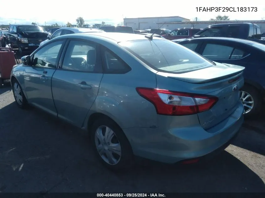 2012 Ford Focus Se VIN: 1FAHP3F29CL183173 Lot: 40440853