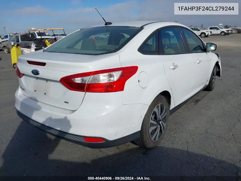 2012 Ford Focus Se VIN: 1FAHP3F24CL279244 Lot: 40440906