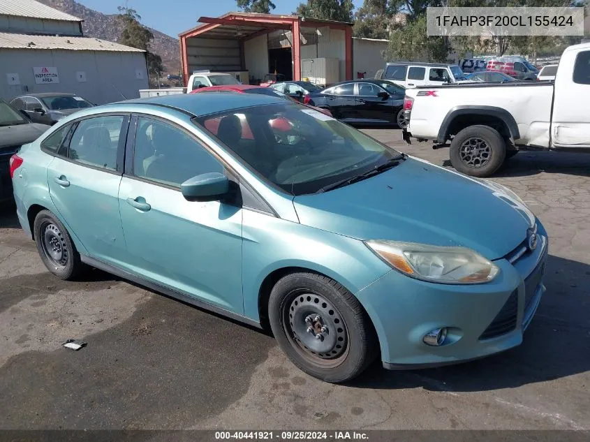 2012 Ford Focus Se VIN: 1FAHP3F20CL155424 Lot: 40441921