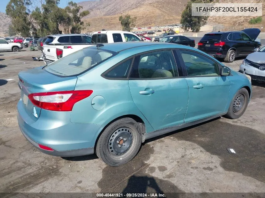 2012 Ford Focus Se VIN: 1FAHP3F20CL155424 Lot: 40441921