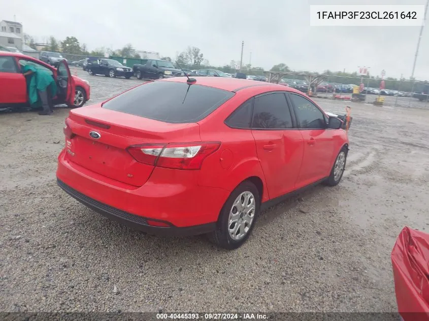 2012 Ford Focus Se VIN: 1FAHP3F23CL261642 Lot: 40445393