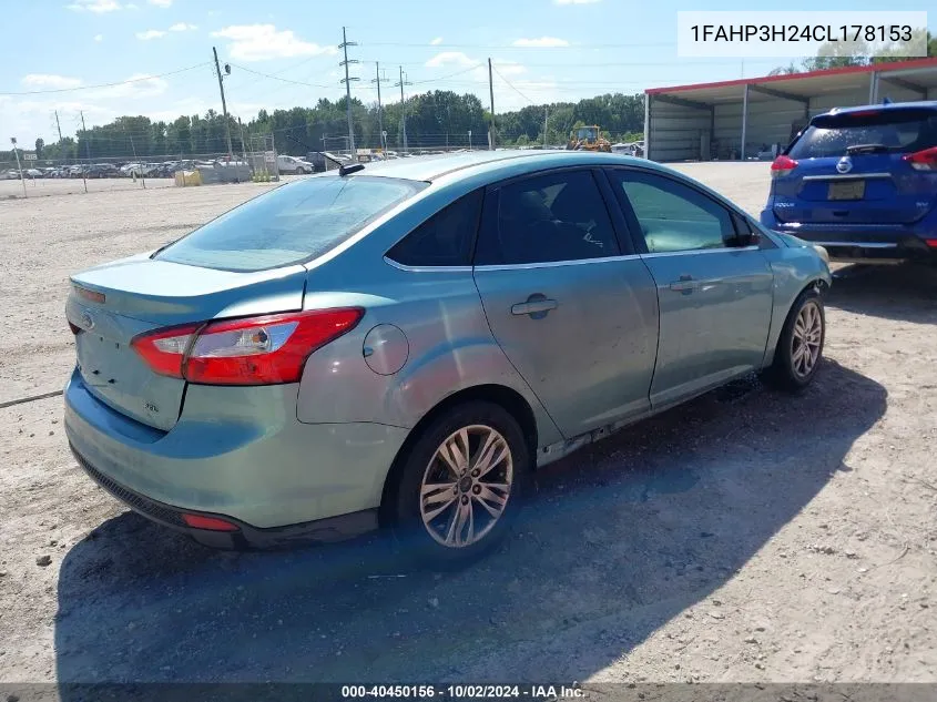 2012 Ford Focus Sel VIN: 1FAHP3H24CL178153 Lot: 40450156