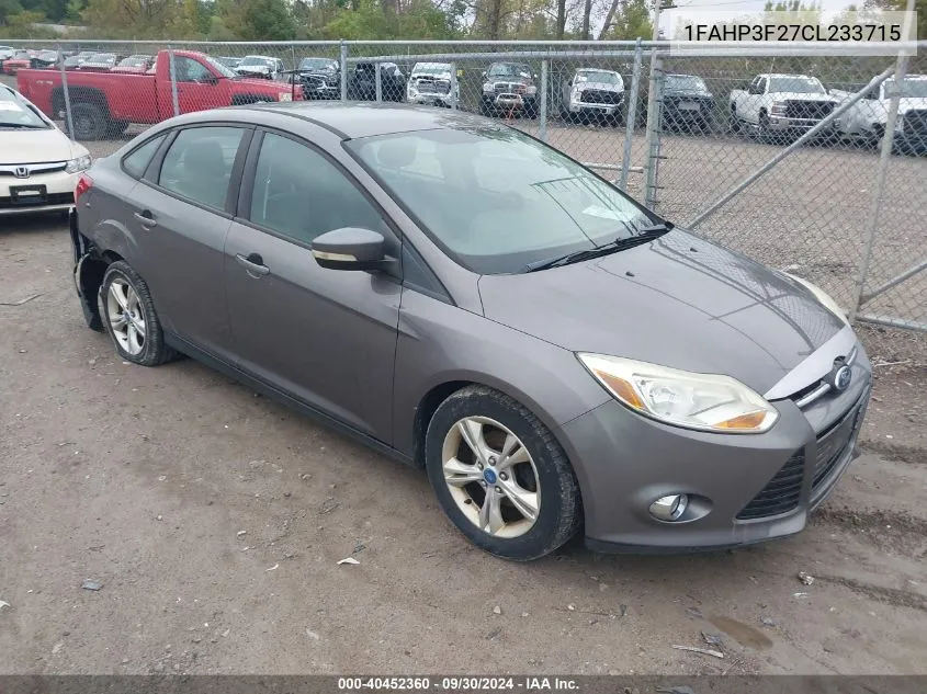 2012 Ford Focus Se VIN: 1FAHP3F27CL233715 Lot: 40452360