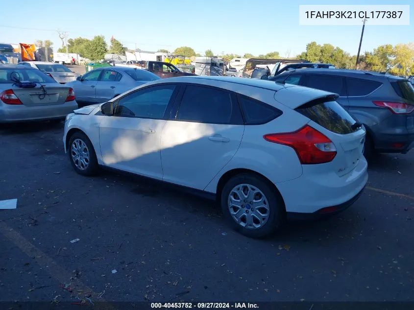 2012 Ford Focus Se VIN: 1FAHP3K21CL177387 Lot: 40453752