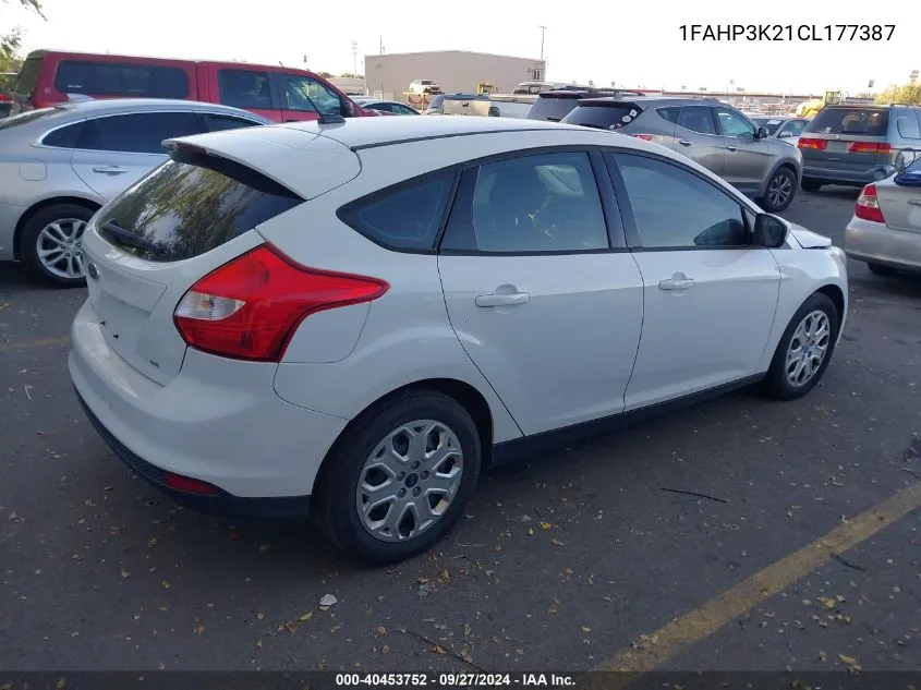 2012 Ford Focus Se VIN: 1FAHP3K21CL177387 Lot: 40453752