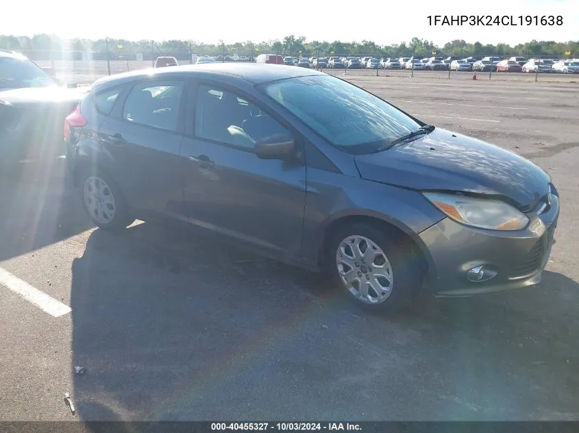 2012 Ford Focus Se VIN: 1FAHP3K24CL191638 Lot: 40455327