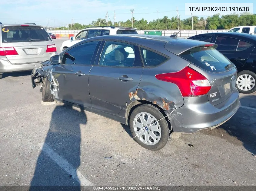 2012 Ford Focus Se VIN: 1FAHP3K24CL191638 Lot: 40455327