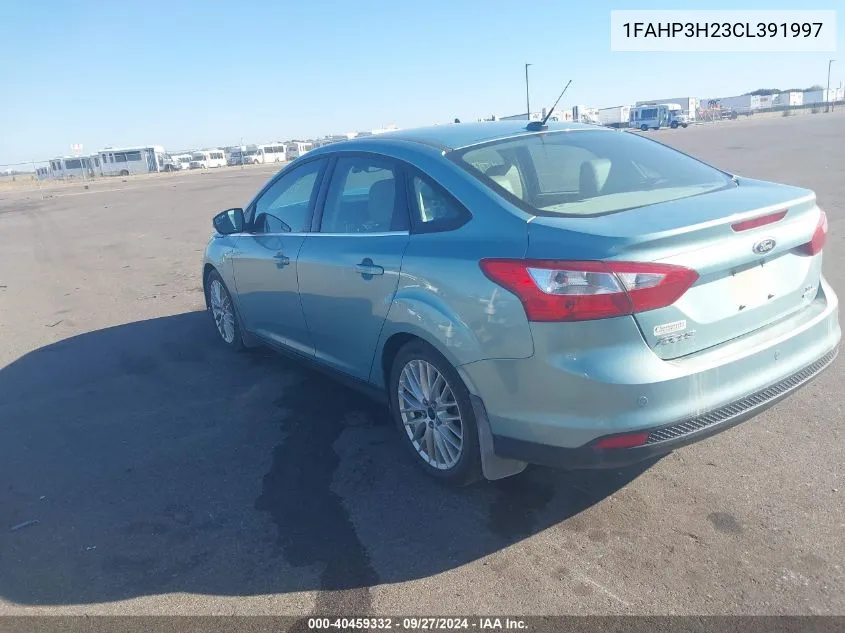 2012 Ford Focus Sel VIN: 1FAHP3H23CL391997 Lot: 40459332