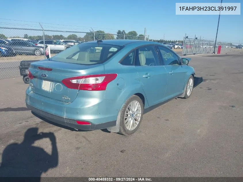 2012 Ford Focus Sel VIN: 1FAHP3H23CL391997 Lot: 40459332