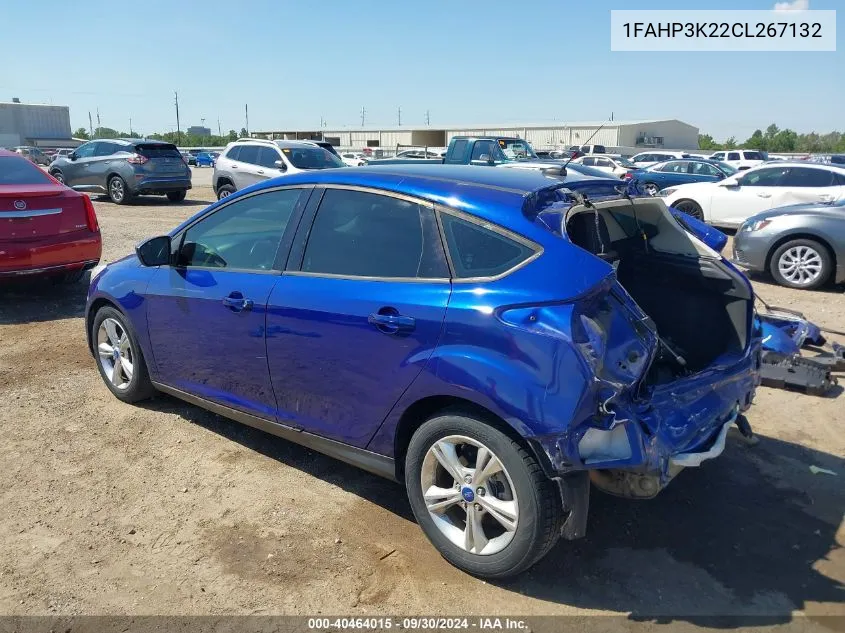 2012 Ford Focus Se VIN: 1FAHP3K22CL267132 Lot: 40464015