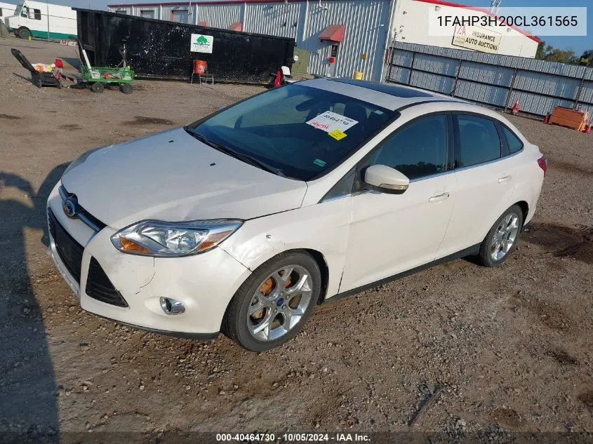 2012 Ford Focus Sel VIN: 1FAHP3H20CL361565 Lot: 40464730