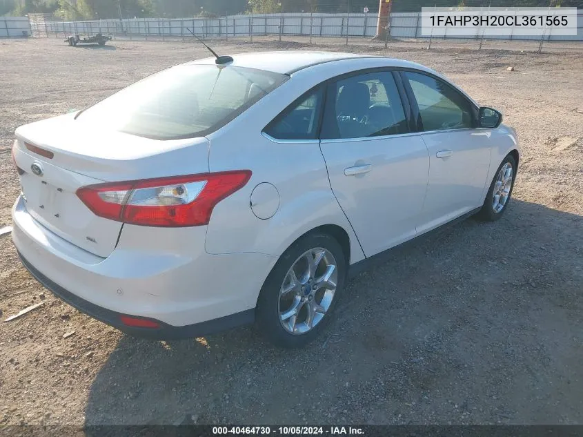 2012 Ford Focus Sel VIN: 1FAHP3H20CL361565 Lot: 40464730