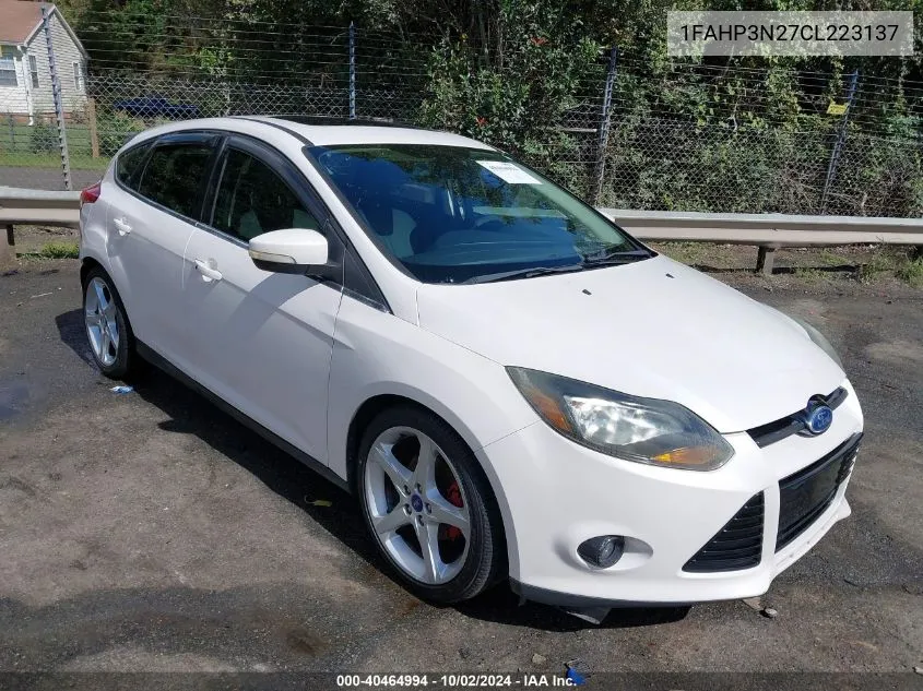 2012 Ford Focus Titanium VIN: 1FAHP3N27CL223137 Lot: 40464994