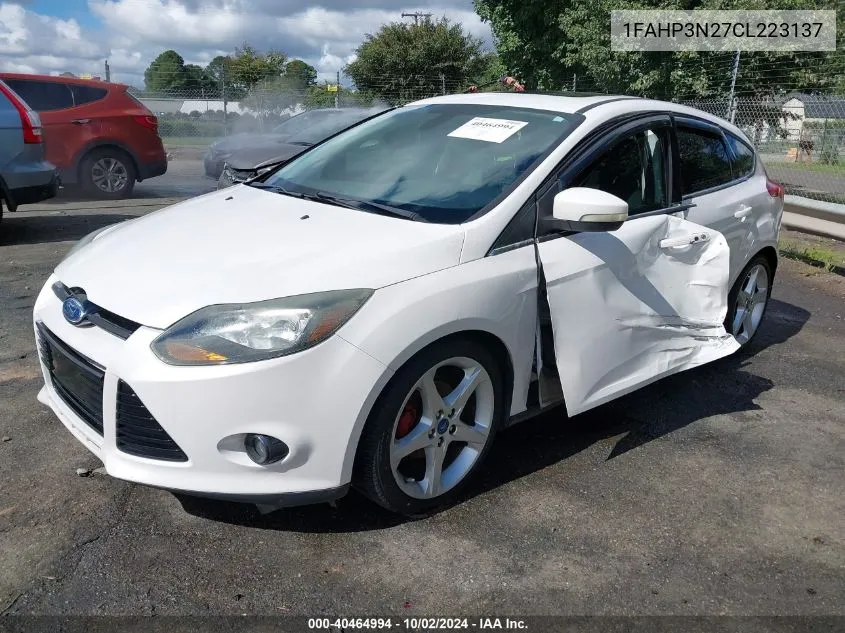 2012 Ford Focus Titanium VIN: 1FAHP3N27CL223137 Lot: 40464994