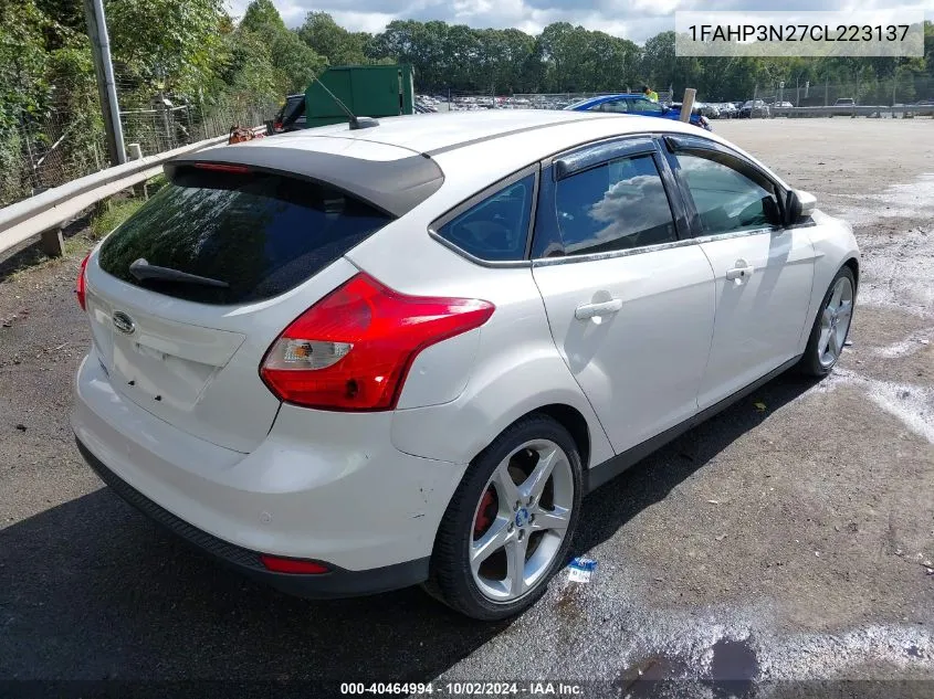 2012 Ford Focus Titanium VIN: 1FAHP3N27CL223137 Lot: 40464994