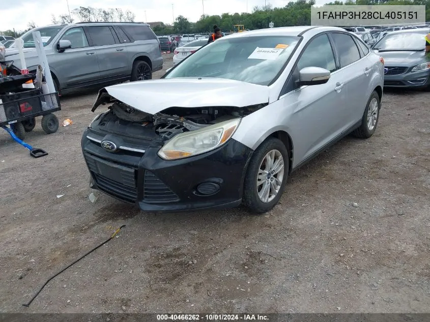 2012 Ford Focus Sel VIN: 1FAHP3H28CL405151 Lot: 40466262