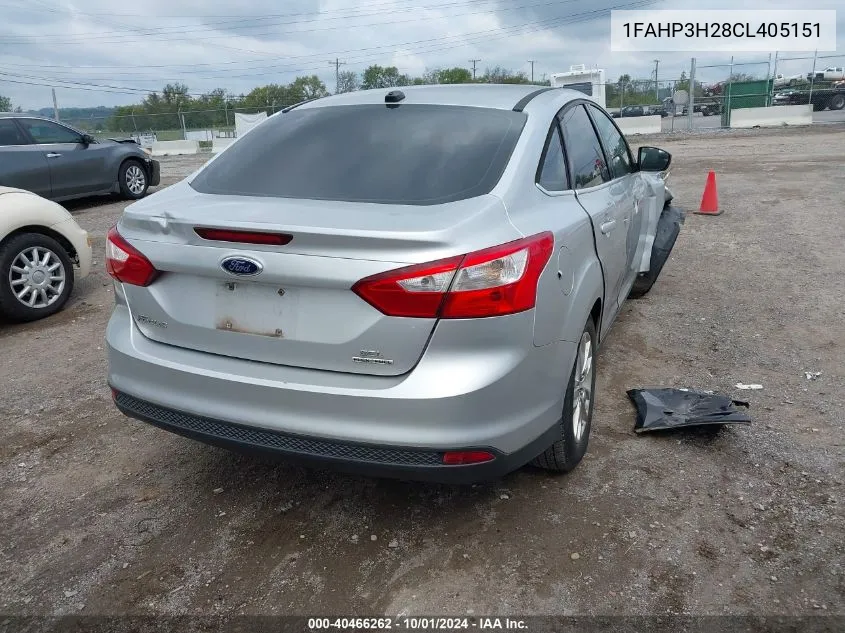 2012 Ford Focus Sel VIN: 1FAHP3H28CL405151 Lot: 40466262