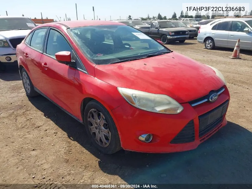 2012 Ford Focus Se VIN: 1FAHP3F22CL236683 Lot: 40468361