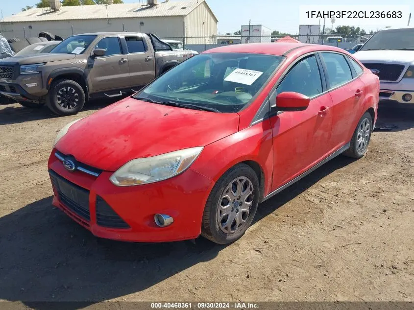 2012 Ford Focus Se VIN: 1FAHP3F22CL236683 Lot: 40468361