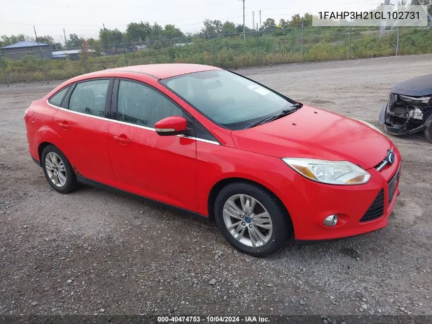 2012 Ford Focus Sel VIN: 1FAHP3H21CL102731 Lot: 40474753