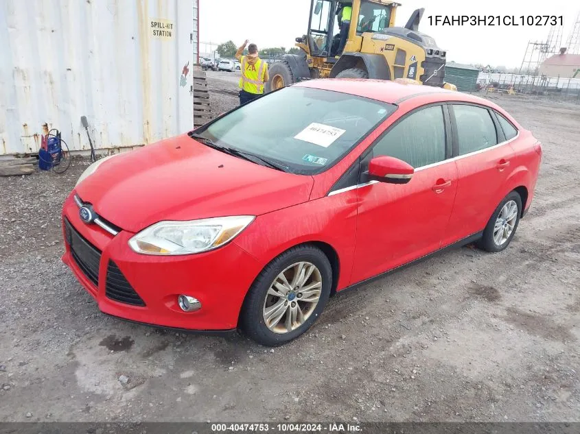 2012 Ford Focus Sel VIN: 1FAHP3H21CL102731 Lot: 40474753