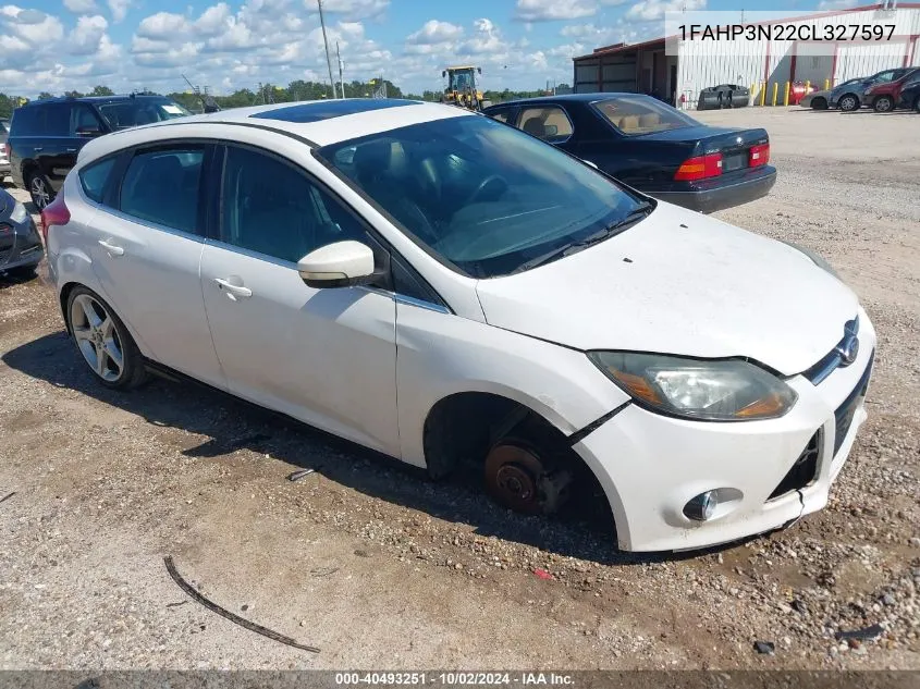 2012 Ford Focus Titanium VIN: 1FAHP3N22CL327597 Lot: 40493251