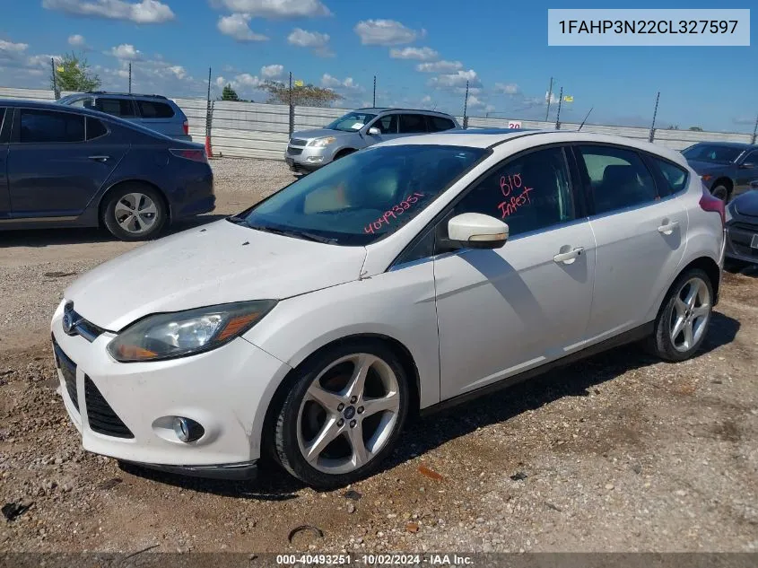 2012 Ford Focus Titanium VIN: 1FAHP3N22CL327597 Lot: 40493251